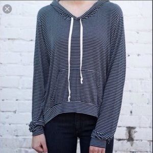 Brandy Melville “Layla” hoodie in navy and white